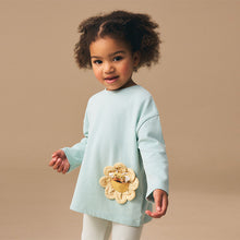 Load image into Gallery viewer, Pale Green Padded Bee Long Sleeve T-Shirt (3mths-6yrs)
