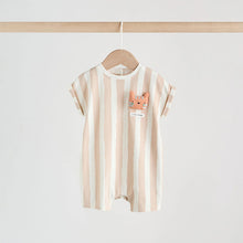 Load image into Gallery viewer, Blue Safari Jersey Baby Rompers 3 Pack
