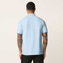 Load image into Gallery viewer, Light Blue Marl Regular Fit Short Sleeve Pique Polo Shirt
