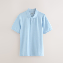 Load image into Gallery viewer, Light Blue Marl Regular Fit Short Sleeve Pique Polo Shirt
