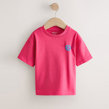 Load image into Gallery viewer, Pink Smile Short Sleeve Small Graphic T-Shirt (3mths-6yrs)
