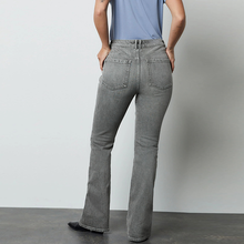 Load image into Gallery viewer, Grey Mid Rise Authentic Bootcut Jeans
