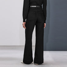 Load image into Gallery viewer, Black High Rise Stretch Wide Leg Jeans
