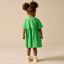 Load image into Gallery viewer, Green Rainbow Jersey Dress (3mths-6yrs)

