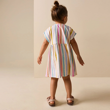 Load image into Gallery viewer, Rainbow Stripe Jersey Dress (3mths-6yrs)
