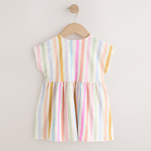 Load image into Gallery viewer, Rainbow Stripe Jersey Dress (3mths-6yrs)
