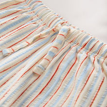 Load image into Gallery viewer, Ecru Red &amp; Blue Stripe Wide Leg Trousers (3mths-6yrs)
