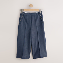 Load image into Gallery viewer, Navy Denim Look Culottes
