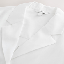 Load image into Gallery viewer, White Soft Revere Collar Long Sleeve Shirt
