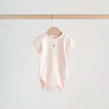 Load image into Gallery viewer, Pink Short Sleeve Baby Bodysuits 5 Pack

