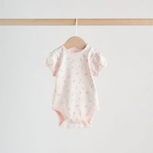 Load image into Gallery viewer, Pink Short Sleeve Baby Bodysuits 5 Pack
