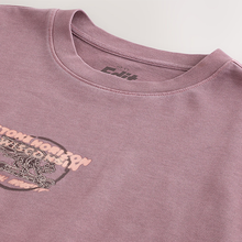 Load image into Gallery viewer, Purple Washed Relaxed Fit Graphic Print Heavy Weight T-Shirt
