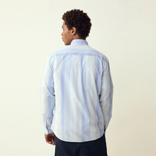 Load image into Gallery viewer, Blue Variegated Stripe Long Sleeve Shirt

