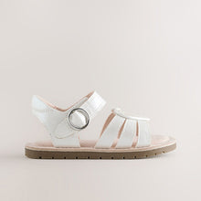 Load image into Gallery viewer, White Standard Fit (F) Heart Occasion Sandals
