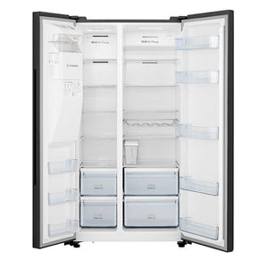 REFRIGERATOR 535L INOX SIDE BY SIDE ,NO-PLUMBING,AUTOMATIC ICE & WATER DISPENSER,NO FROST,EURO A+