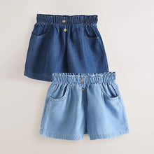 Load image into Gallery viewer, Blue Pullon Denim shorts 2 Pack (3mths-6yrs)
