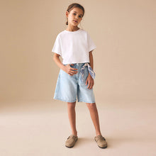 Load image into Gallery viewer, Light Blue Regular Length Jort Shorts (3-12yrs)
