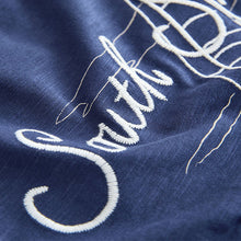 Load image into Gallery viewer, Navy Blue Boat Short Sleeve Graphic T-Shirt (3mths-7yrs)
