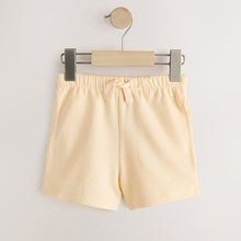 Load image into Gallery viewer, Sage Green Soft Yellow and Pastel Stripe Textured Shorts 3 Pack (6mths-6yrs)
