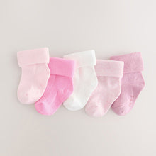 Load image into Gallery viewer, Pink Baby Socks 5 Pack
