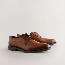 Load image into Gallery viewer, Tan Brown Leather Derby Shoes
