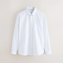 Load image into Gallery viewer, White Long Sleeve N.Premium 100% Cotton Regular Fit Oxford Shirt
