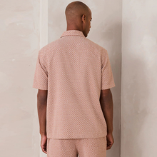 Load image into Gallery viewer, Orange Textured Waffle Short Sleeve Shirt
