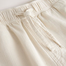Load image into Gallery viewer, Ecru White Relaxed Fit Cotton Elasticated Drawstring Trousers
