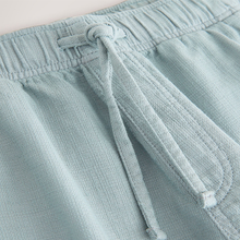 Load image into Gallery viewer, Light Blue Relaxed Fit Cotton Elasticated Drawstring Trousers
