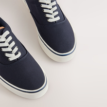 Load image into Gallery viewer, Navy Canvas CVO Trainers
