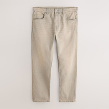 Load image into Gallery viewer, Light Grey Slim Fit Vintage Wash Denim Jeans
