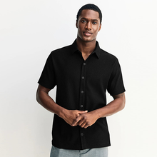 Load image into Gallery viewer, Black N. Premium Textured Jersey Short Sleeve Shirt
