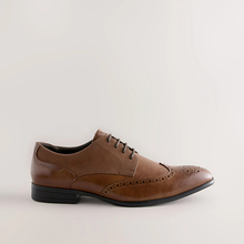 Load image into Gallery viewer, Tan Brown Standard Fit Brogue Shoes
