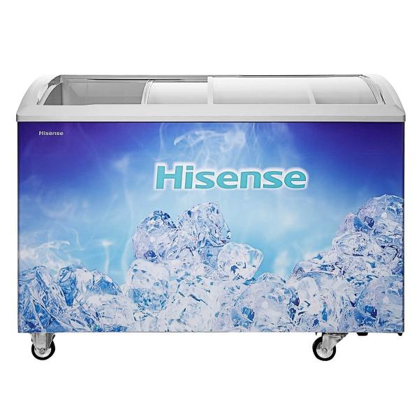 HISENSE CHEST FREEZER 303 L GLASS DOOR - WHITE