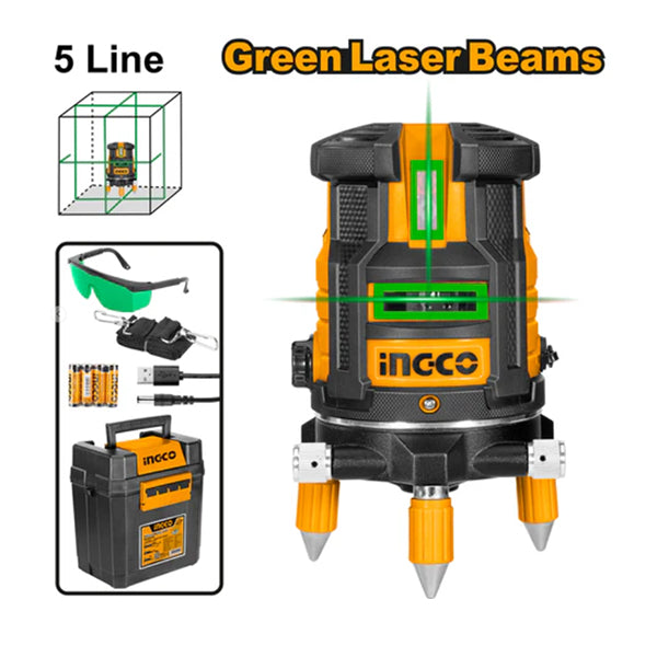 INGCO SELF-LEVELING LINE LASER (GREEN LASER BEAMS)