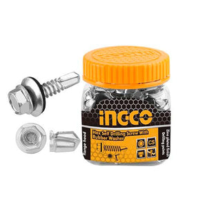 INGCO: HEX SELF DRILLING SCREW WITH RUBBER WASHER