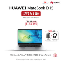Load image into Gallery viewer, HUAWEI Matebook D15 Intel i5 512GB
