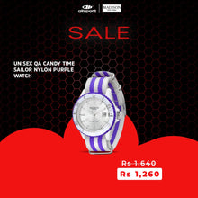 Load image into Gallery viewer, UNISEX QA CANDY TIME SAILOR NYLON PURPLE WATCH
