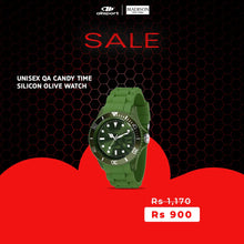 Load image into Gallery viewer, UNISEX QA CANDY TIME SILICON OLIVE WATCH
