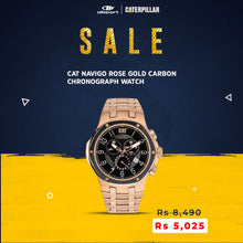 Load image into Gallery viewer, CAT NAVIGO ROSE GOLD CARBON CHRONOGRAPH WATCH
