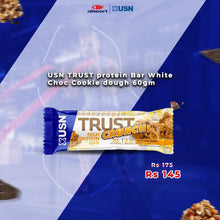 Load image into Gallery viewer, USN TRUST protein Bar White Choc Cookie dough 60gm
