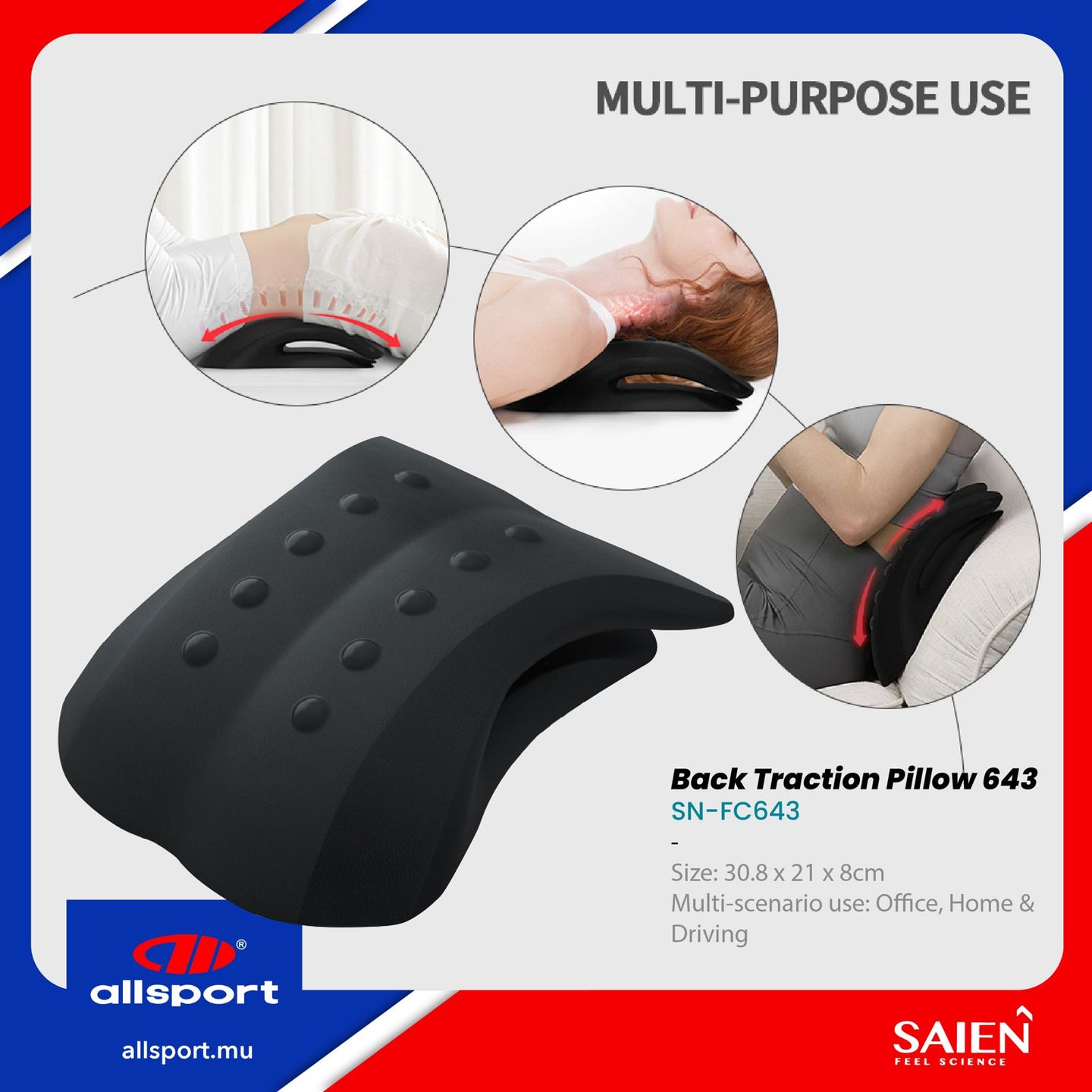 Back traction pillow