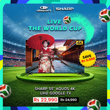 Load image into Gallery viewer, SHARP 55" AQUOS 4K UHD Google TV

