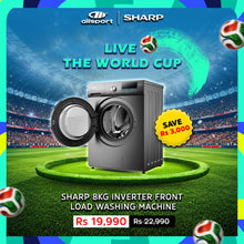 Load image into Gallery viewer, SHARP 8Kg Inverter Front Load Washing Machine
