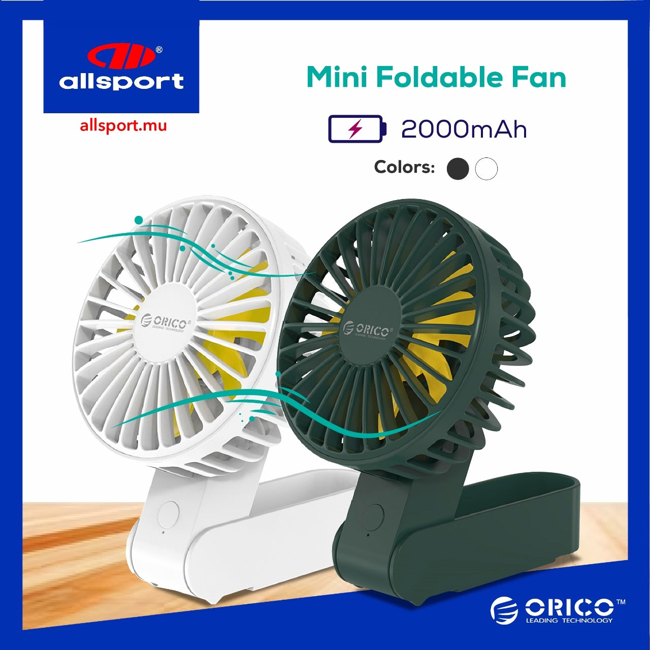 Mini Foldable Fan 2000mAh