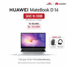Load image into Gallery viewer, HUAWEI Matebook D 14 i7 16 + 1TB
