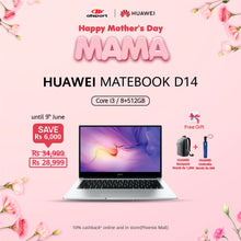 Load image into Gallery viewer, HUAWEI Matebook D 14 i3 8 + 512GB
