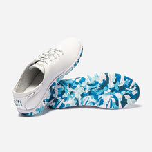 Load image into Gallery viewer, Women&#39;s Tennis Comfort White Leather Blue Sole
