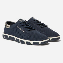 Load image into Gallery viewer, Women's navy and gold canvas sneakers JAZARIA
