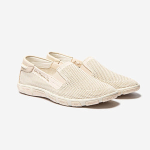 JOESSAN Women's Sneakers Slip-on Textile Beige